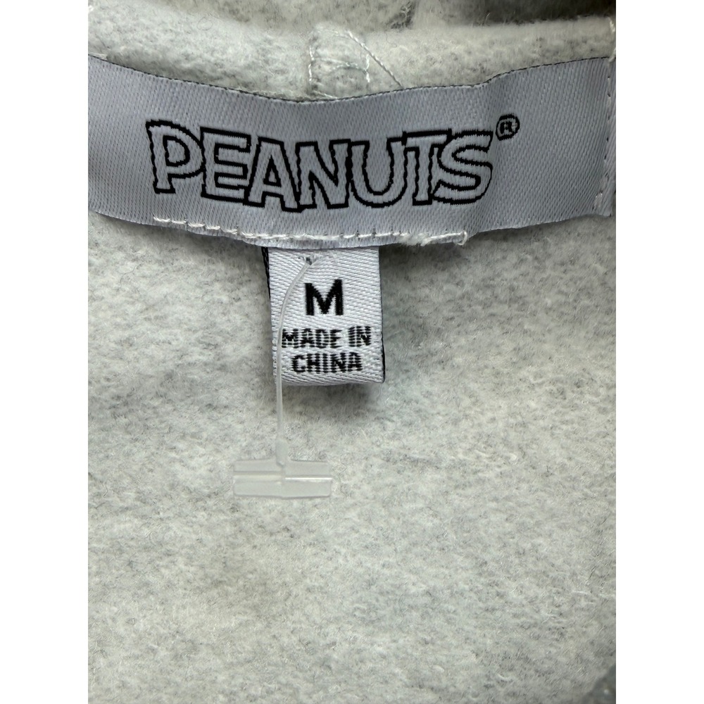 Peanuts Snoopy Doghouse Embroidered Zip Up Hoodie Gray Sz Medium (CC36) NWTs - Picture 2 of 8